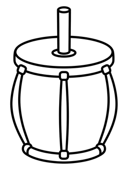 Free printable Traditional Spanish Zambomba Drum coloring page