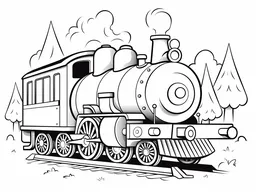 Train Coloring Book cover page
