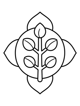 Free printable Geometric Sprout Emblem coloring page