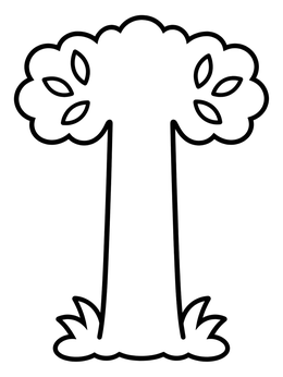 Free printable Tree Shaped Capital Letter T coloring page