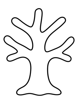 Free printable Simple Bare Tree Outline coloring page