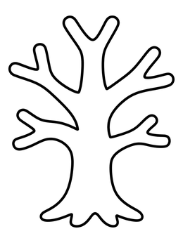 Free printable Simple Bare Tree Outline coloring page