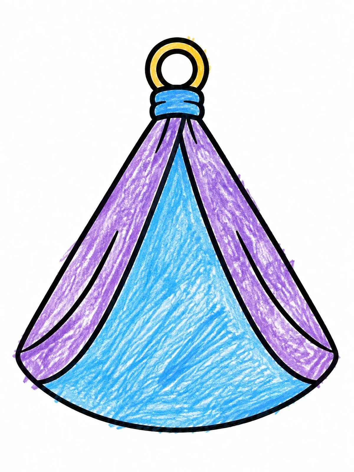 Colored example of the Simple Triangular Arm Sling coloring page