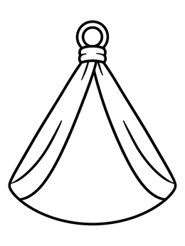 Free printable Simple Triangular Arm Sling coloring page