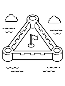 Free printable Triangular James Fort coloring page