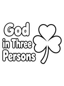 Free printable God In Three Persons Shamrock coloring page