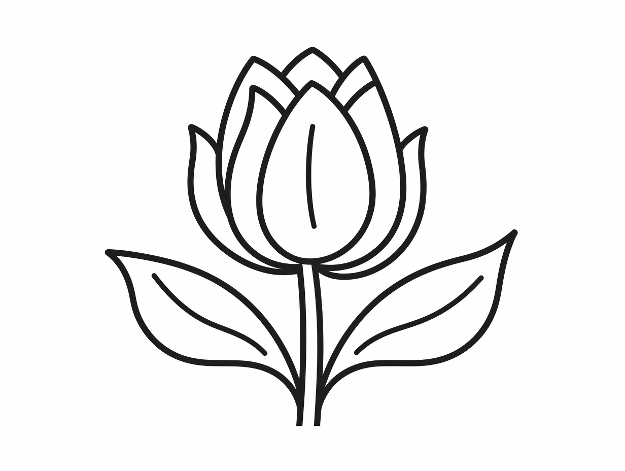 Tulip Garden Coloring - Coloring Page