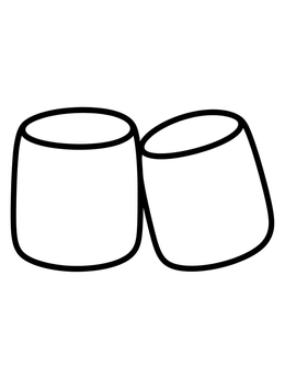 Free printable Pair Of Soft Marshmallows coloring page