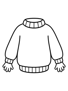 Free printable Blank Sweater Template For Decorating coloring page