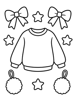Free printable Design Your Own Holiday Sweater coloring page
