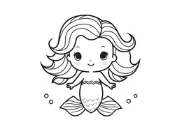 Adorable Little Mermaid With Big Eyes