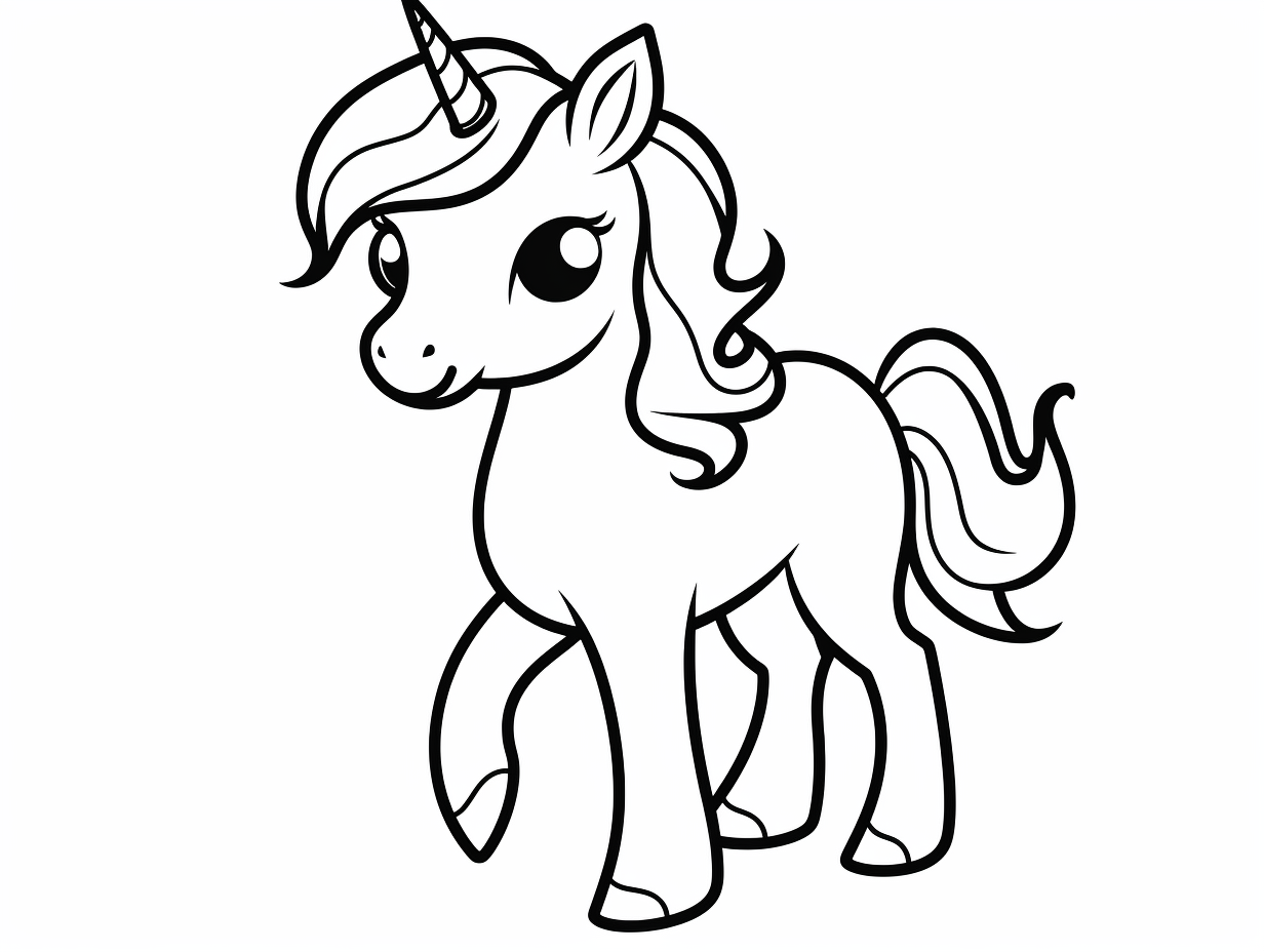 Unicorn Coloring Page Download - Coloring Page