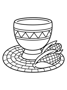 Free printable Unity Cup And Harvest Corn coloring page