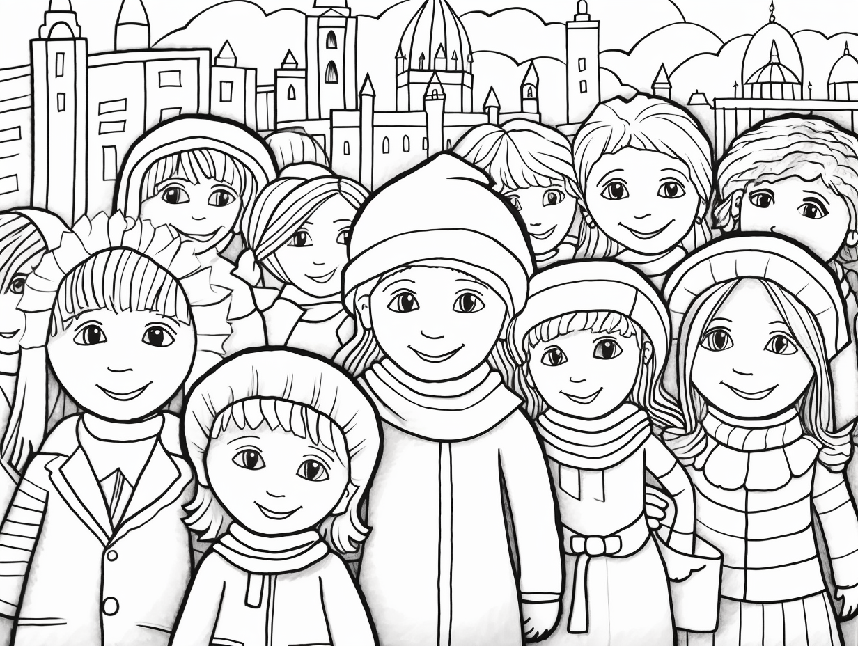 Unity Day Togetherness For Kids Coloring Page