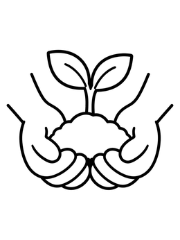 Free printable Hands Holding A Growing Sprout coloring page