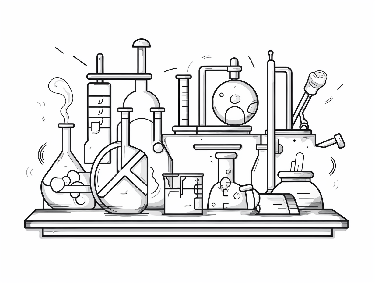 Unleash Creativity With Lab Tools - Coloring Page