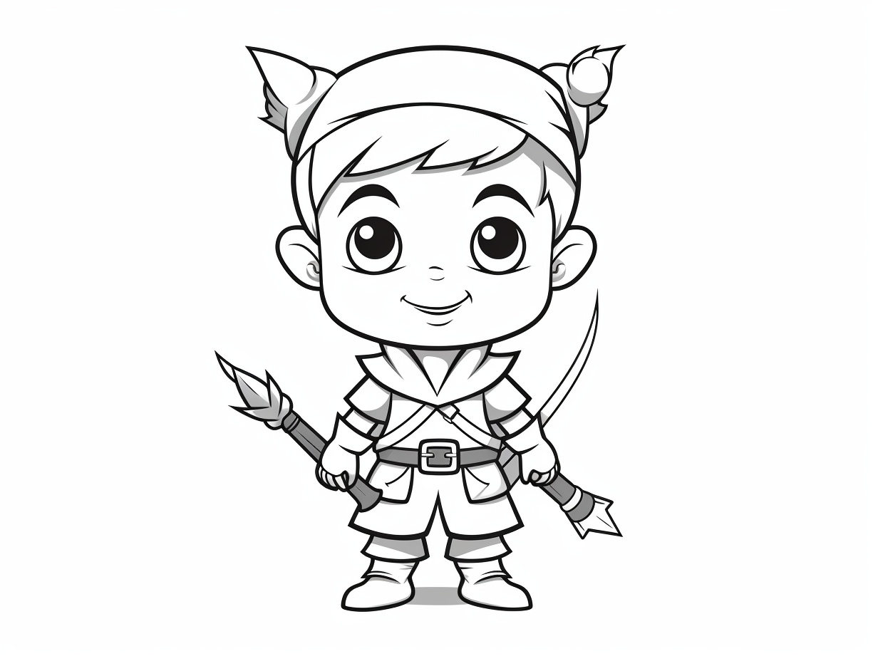 Unravel The Legend With Robin Hood Coloring - Coloring Page