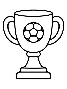 Free printable Soccer Championship Trophy coloring page