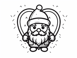 Free printable Valentine Gnome Coloring Adventure coloring page