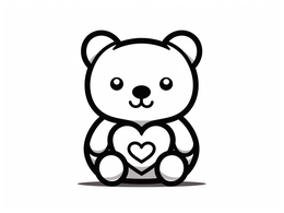 Free printable Valentine Teddy Bear Coloring Sheet coloring page