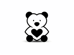 Free printable Valentine's Day Teddy Bear Picture To Color coloring page