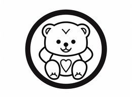 Free printable Valentine's Teddy Bear With Heart coloring page
