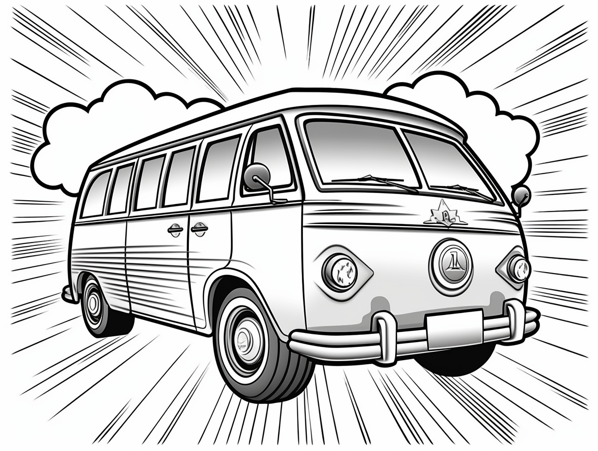 Van Adventure Coloring Page - Coloring Page