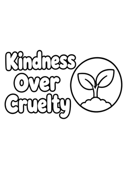 Free printable Kindness Over Cruelty Plant Emblem coloring page