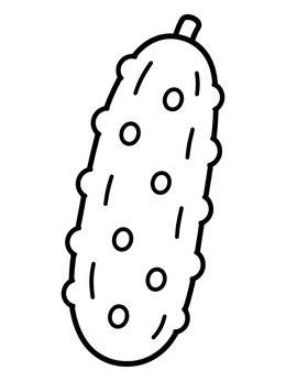 Free printable Bumpy Garden Cucumber coloring page