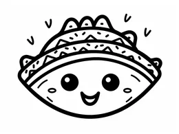 Happy Taco With A Patterned Shell