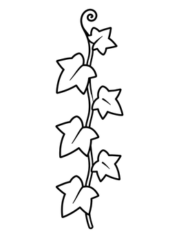 Free printable Single Climbing Ivy Vine coloring page