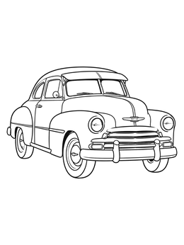 Free printable Vintage Classic Coupe Lowrider coloring page
