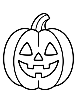 Free printable Friendly Smiling Jack O' Lantern Pumpkin coloring page