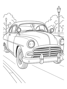 Free printable Vintage Lowrider Bomb Coupe coloring page