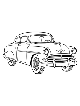 Free printable Vintage Lowrider Coupe Cruiser coloring page