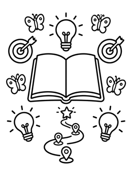 Free printable Open Journal With Creative Ideas coloring page