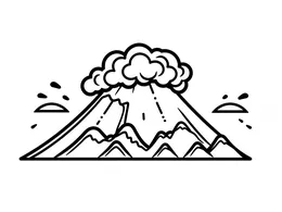 Volcano: Erupting Mountain Peak Under Smoke