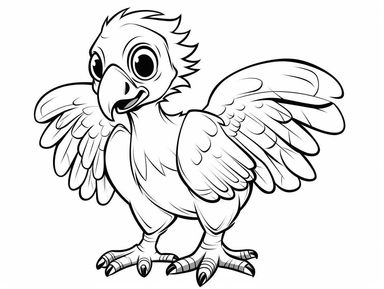 Vulture Scene Coloring Page - Coloring Page