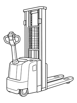 Free printable Walkie Stacker Pallet Lifter coloring page