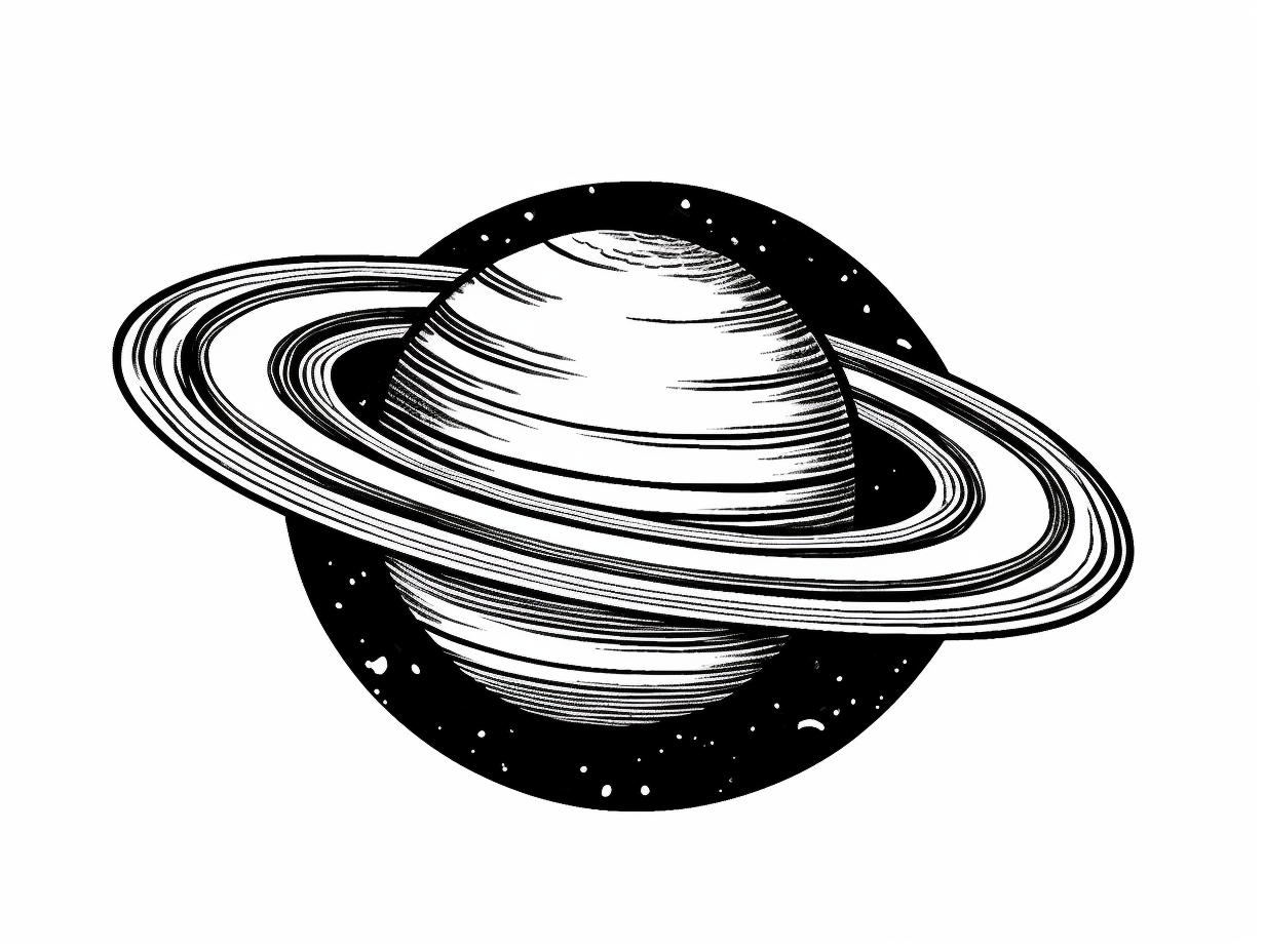 Wander Into Saturn'S Universe: Coloring - Coloring Page