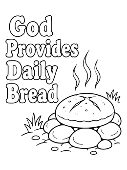 Free printable Warm Bread On Hot Stones coloring page