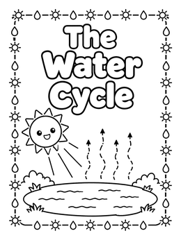 Free printable Water Cycle Evaporation Stage coloring page