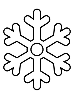 Free printable Simple Symmetrical Snowflake coloring page