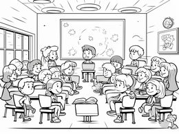 Fun Classroom Coloring Page - Coloring Page