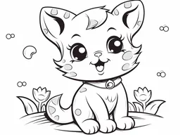 Cat Coloring Book cover page