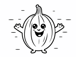 Enchanting Zucchini Coloring Design - Coloring Page