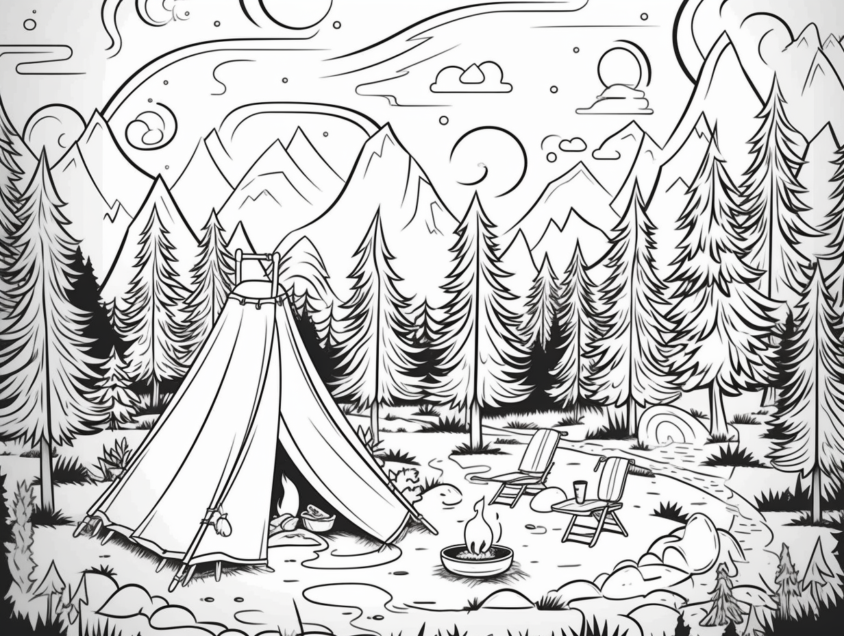 Wilderness Coloring Page - Coloring Page