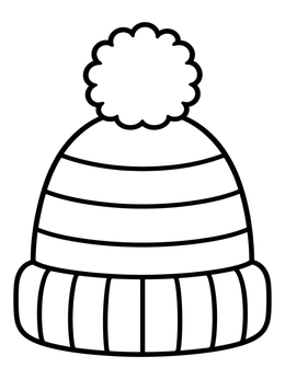 Free printable Cozy Striped Winter Beanie coloring page