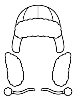 Free printable Trapper Hat Cutout Template coloring page