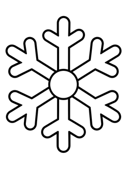 Free printable Simple Bold Geometric Snowflake coloring page